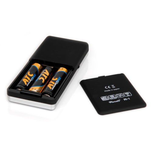 What is needed are three AA sized batteries. It works with any kind but we recommend alkaline batteries.