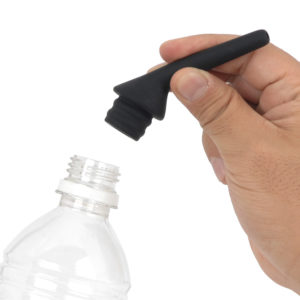 To attach it to a pet bottle is really simple. An easy push is all that is needed! Still there might be some difference in how it fits on different pet bottles.
