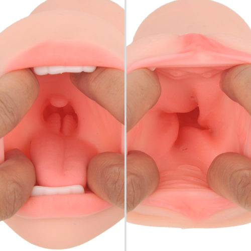 For the oral side there are the bumps at the depths of the throat, and for the vaginal side are the spiral, bulged-walls that lead you to an explosive orgasm.