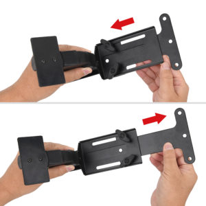 Slide the T-shaped base plate to adjust the depth of insertion.