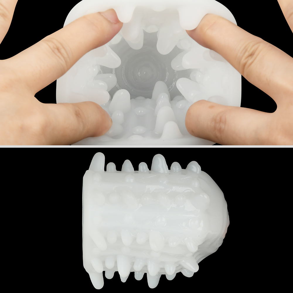 内部構造は大小突起の並ぶイボ系。強烈な刺激ではありませんが、回転運動との相性がよく、誰にでもマッチする万人向けの特性です。