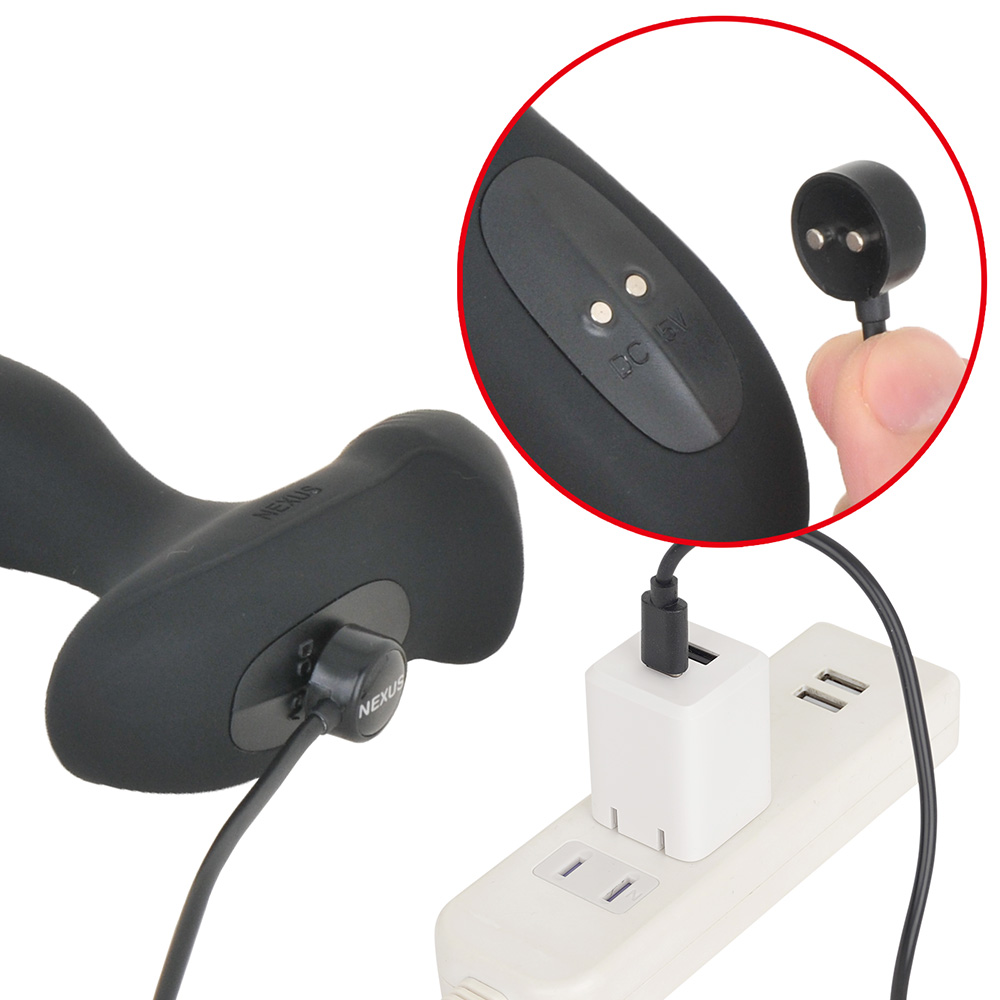 USB-C充電仕様で、本体への接続はマグネット式。フル充電までは約３時間、連続可動は約210分というスペックです。