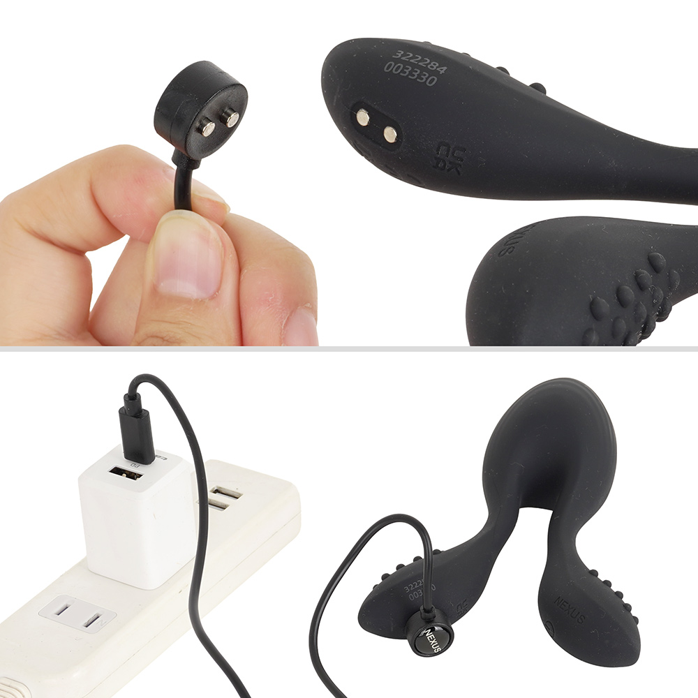 付属ケーブルはUSB-C給電→マグネットで本体接続。フル充電までは約1.5時間、連続稼働は約60分です。